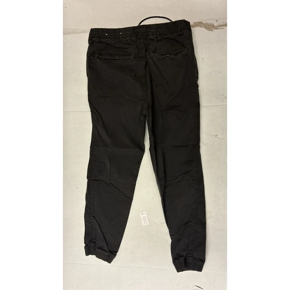 American Eagle Extreme Flex Joggers Mens Small Black Elastic Waist Tapered Pants